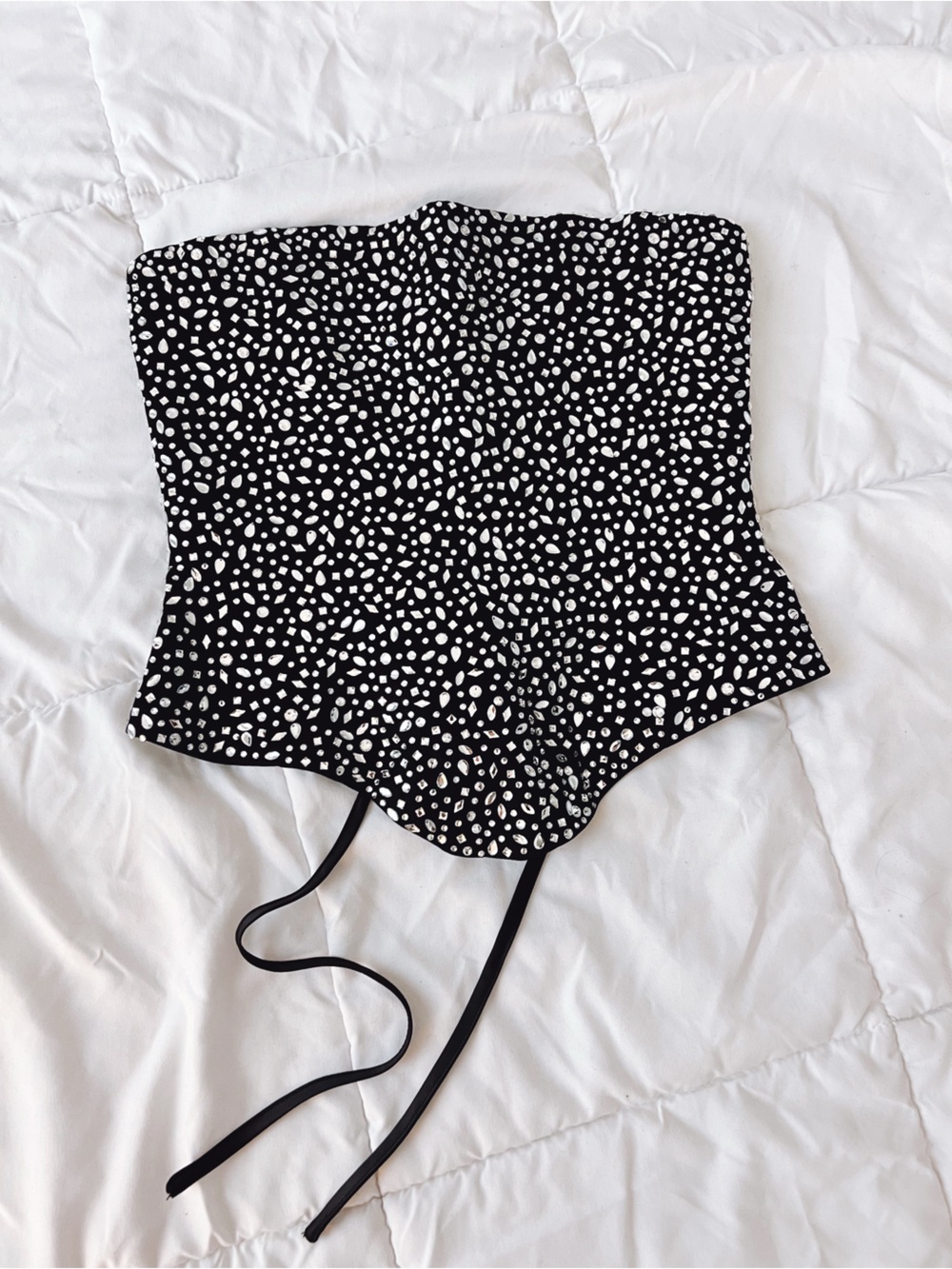 BABYBOO NWT SMALL Strapless EMBELLISHED Sequin Corset Top